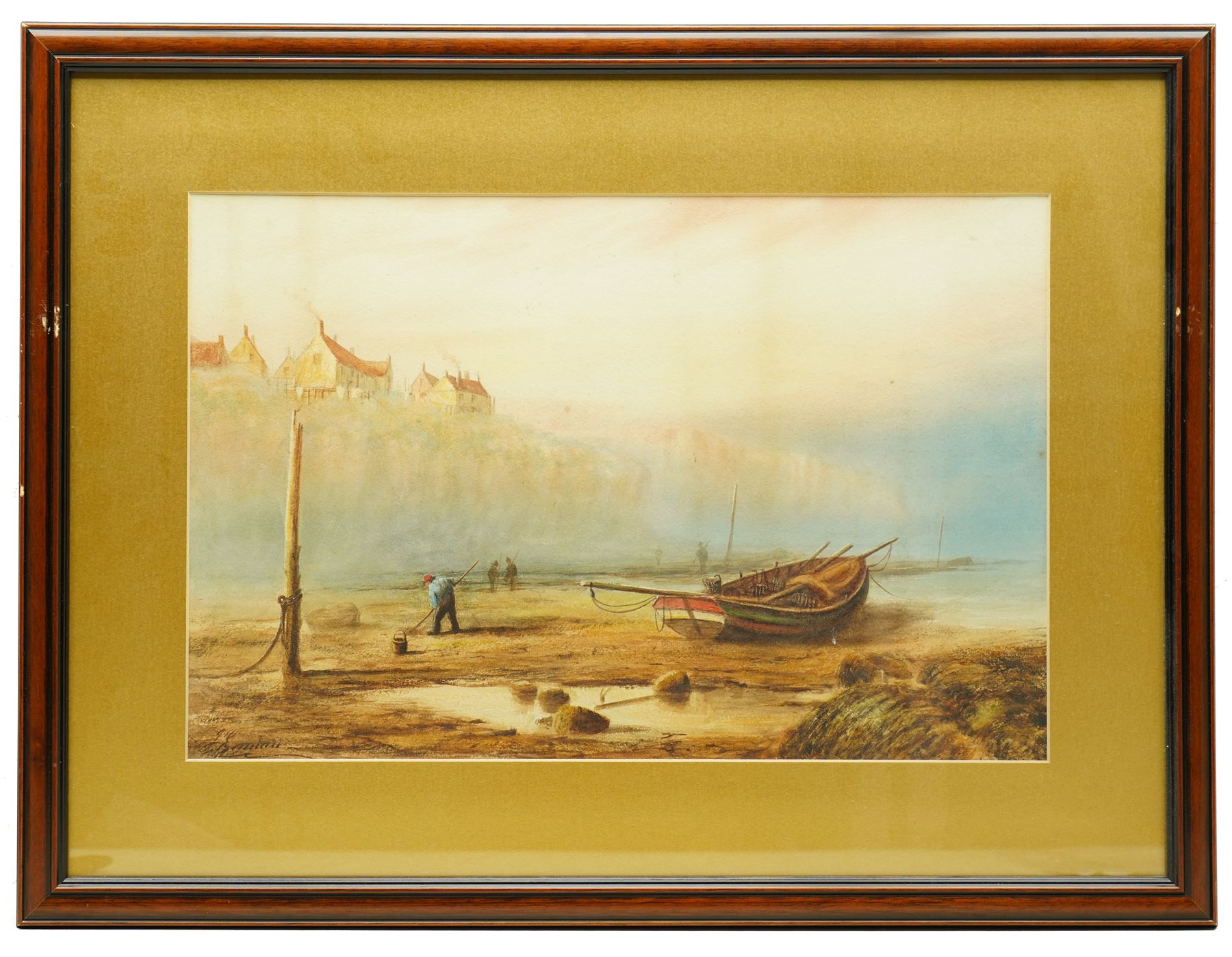Joseph Eaman (British 1853-1907): Robin Hood's Bay, pair watercolours signed 34cm x 52cm (2)