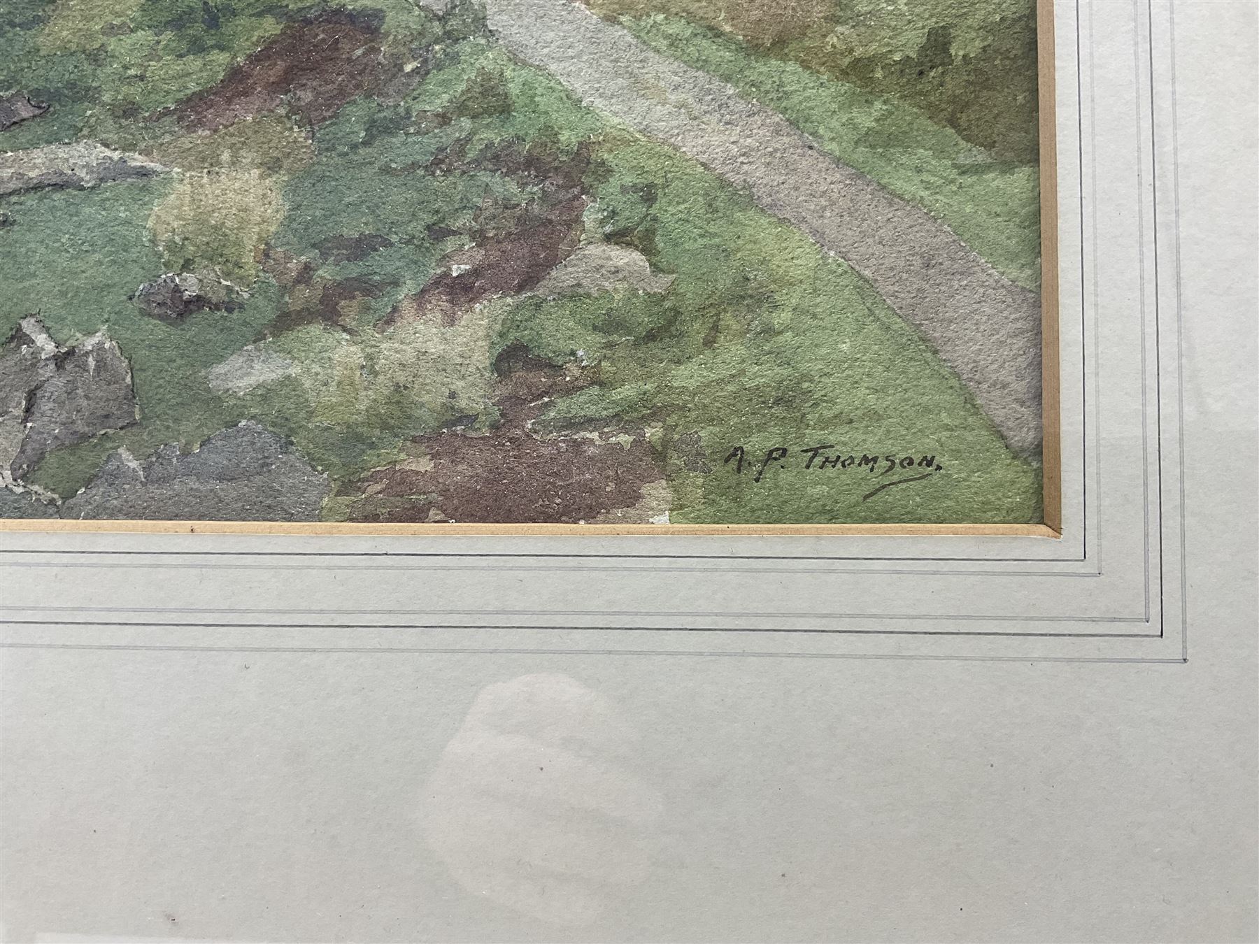 Alexander P Thompson (British 1887-1962): Hills and Loch in Sutherland, watercolour signed 46cm x 51cm 