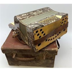 A cased Alvari piano accordion. 