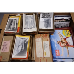  Large quantity of photographs of buses, predominantly black & white with some colour, various periods with reprints, contained in albums and geographically indexed boxes with some loose  
