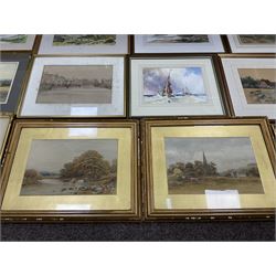 Collection of 19th century and later watercolours, artists including D Hayward, George Barnard, Andrew D Barlow, E Cleave Smith, TS Robins, RW Fraser, etc