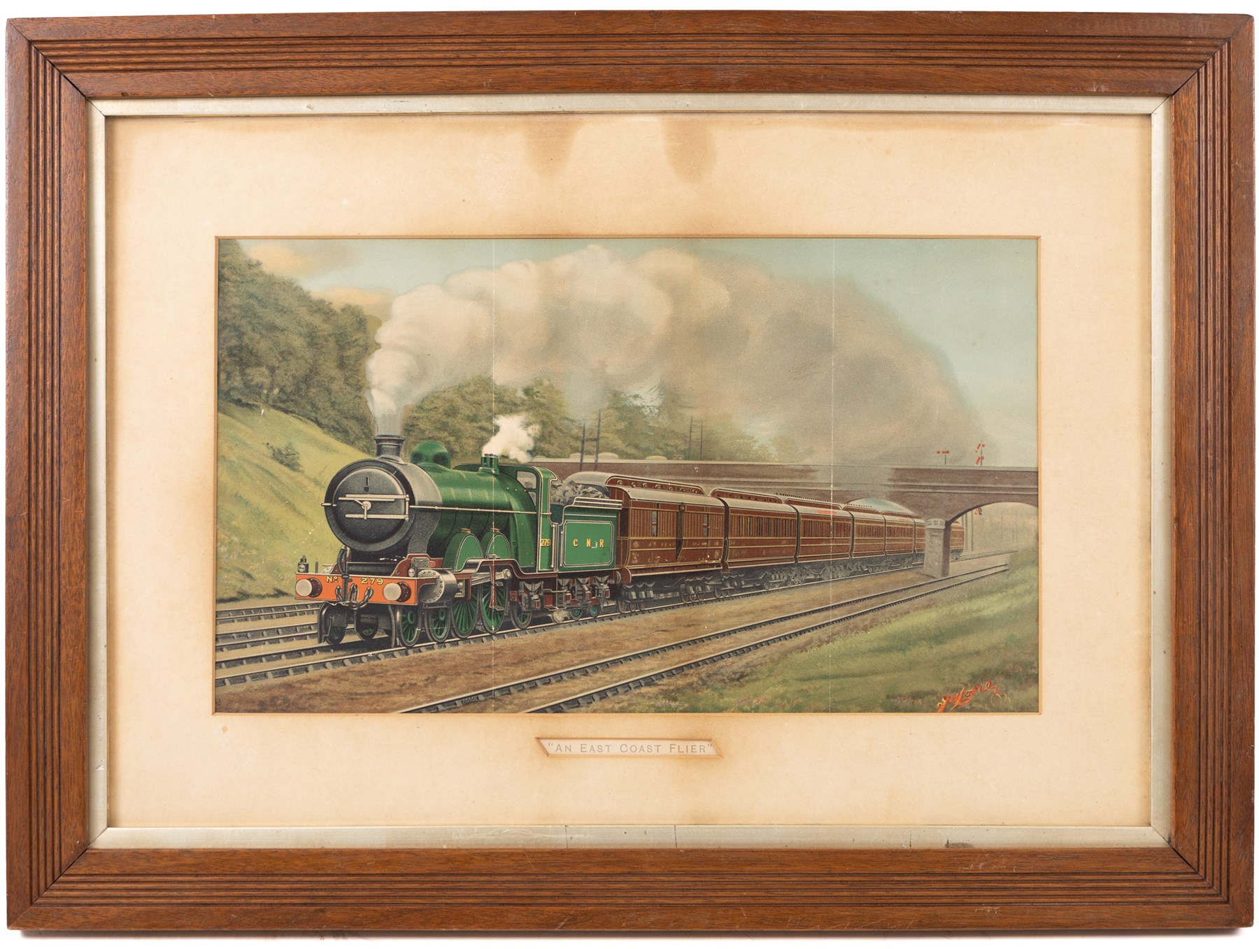 After Edwin Thomas Rudd (British 1861-1940): An East Coast Flier, Great Western Railway no. 3047 'Lord of the Isles', Midland Railway no. 116 and Caledonian Railway no. 769, four coloured prints max 21.5cm x 37.5cm (4)