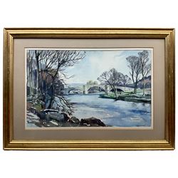 Walter Cecil Horsnell (British 1911-1997): 'Barden Bridge - Appletreewick Yorkshire', watercolour signed, titled and dated 1962 verso, 30cm x 49cm