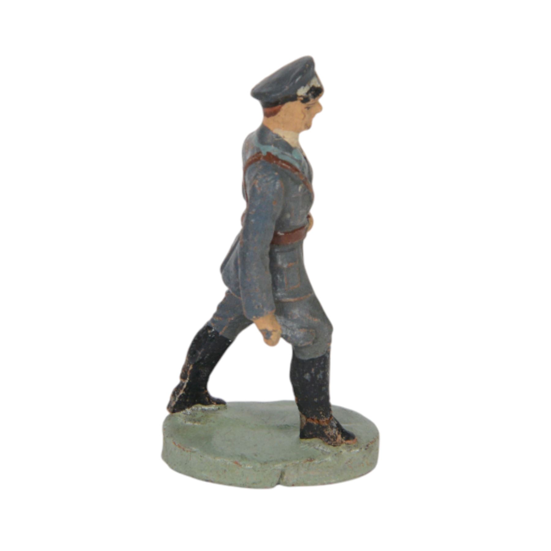 Elastolin DLV Standard Bearer together with DLV officer marching and Allgemeine SS man in greatcoat
