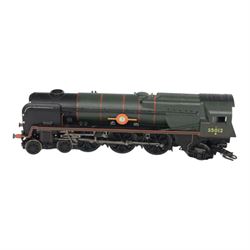 Seven 00 gauge locomotives, comprising Hornby R751 Class 37 diesel, Bachmann Elvis King of Rock And Roll Express, Hornby Merchant Navy United States Lines, Hornby A4 Class Quicksilver, three tank locomotives and two tenders, all unboxed