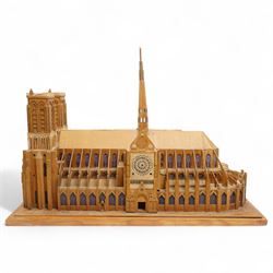 Scale built model of Notre dame cathedral 65cm x 89cm