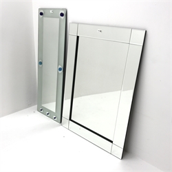 Frameless bevel edged mirror (W70cm, H100cm) and another mirror (2)