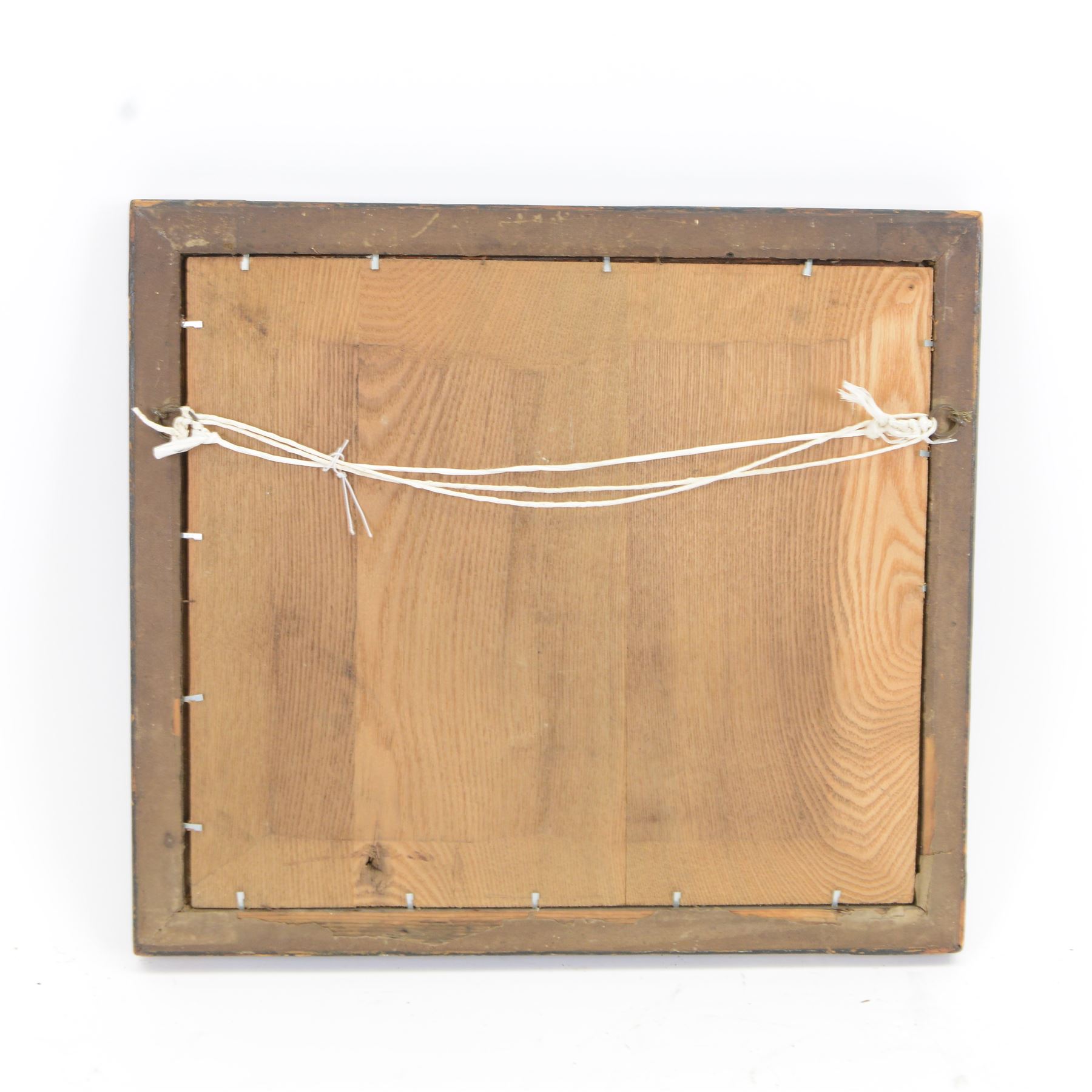 19th century reverse glass picture of a tiger, in a verre églomisé mount within a giltwood moulded frame, picture H20cm W26.5cm, overall H28.5cm W43.5cm