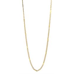 9ct gold fancy Figaro link necklace, Sheffield import mark 1991
