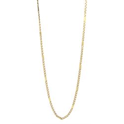 9ct gold fancy Figaro link necklace, Sheffield import mark 1991