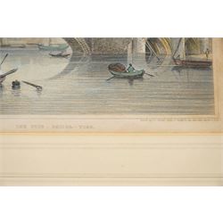 Edward Francis Wells (British 1876-1952): 'Evening Flow - Derwentwater' and 'Ullswater', two etchings with aquatint signed and titled in pencil, stamped with Rembrandt Guild Artists Proof blindstamp; D le Roux (20th century): Mountain Valleys, pair of watercolours signed, together with three other pictures including York-themed etchings max 22cm x 30cm (7)
