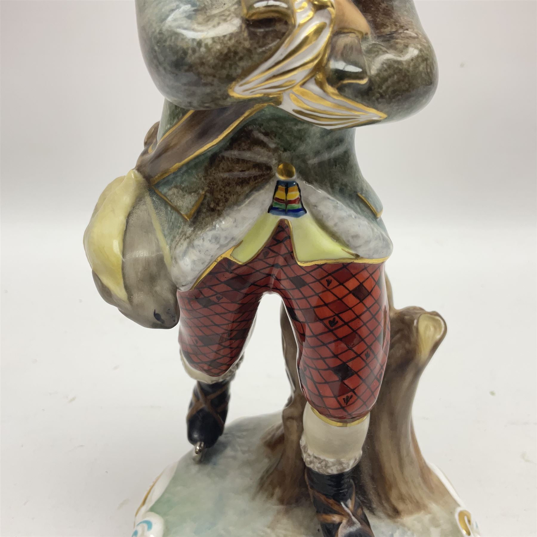 Royal Crown Derby figurine, Winter, modelled as a man with crossed arms on ice skates, by M. Townsend, with printed marks beneath, H24cm