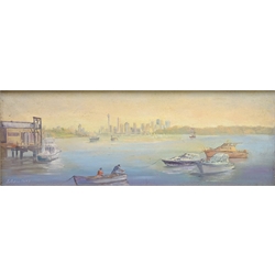  Brancaster Norfolk, 20th century oil on board signed Robertson, Dell Quay - Chichester, oil signed R. Blackney and 'Watsons Bay, oil on board signed by Shirley Galloway max 34cm x 45cm (3)  