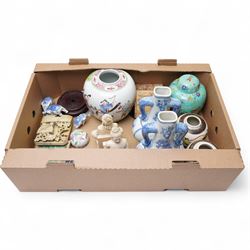 Early 20th century and later Chinese ceramics to include matching tea bowl and saucer, gin...