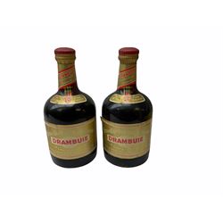 Courvoisier V.S.O.P Cognac, in original box, 70ml, 40%vol, together with one boxed bottle of Drambuie, 75ml, 40% and  three bottles of Drambuie 75ml, 70% vol.  