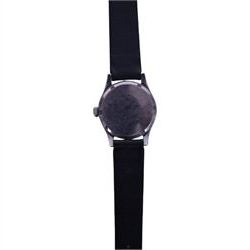 Omega, chrome plated military-style wristwatch, circa 1940, with leather strap