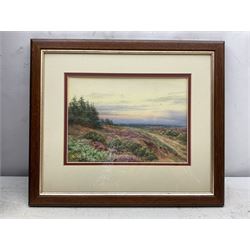 Ivy Stannard (British 1881-1968): Moorland Landscape, watercolour signed 17cm x 24cm