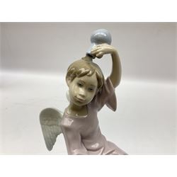 Lladro Season Angels set, comprising Spring Angel no 6146, Fall Angel no 6147, Summer Angel no 6148 and Winter Angel no 6149, all with original boxes, largest example 29cm