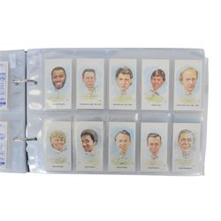 Collection of Edwardian and later Cricket related trading and cigarette cards, including complete set of fifty 1908 Will's Cigarettes Cards, fifteen 1922 The Boys Realm Famous Cricketers cards, part set of 1926 Players Cricketers Caricatures by RIP,  full set of sixteen 1958 Master Cricketing Series New Zealand, complete set of twenty five 1953 Mornflake Test Cricketers, etc, housed in three albums