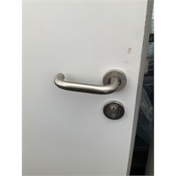 Walk in fridge/freezer internal insulated door, with port hole window, hinges and key - THIS LOT IS TO BE COLLECTED BY APPOINTMENT FROM DUGGLEBY STORAGE, GREAT HILL, EASTFIELD, SCARBOROUGH, YO11 3TX
