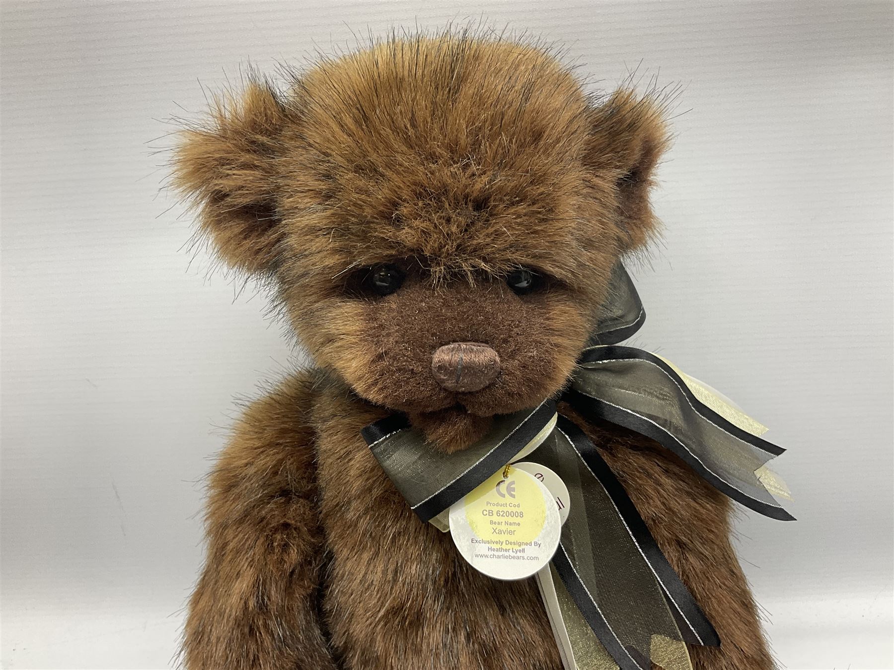 Five Charlie Bears, comprising limited edition Birthday Wojtek CB171840, limited to 4200, Anniversary Kojak CB161707, and Anniversary William CB151681, each designed by Isabelle Lee, Xavier CB620008, designed by Heather Lyell, and Anniversary Slothy Joe CB151558, all with tags 