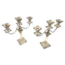  Pair of silver candelabra by A Taite & Sons Ltd, London 1957  