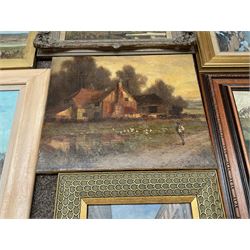 Collection of oil paintings, artists including Albert Ernest Bottomley, Stephen Denison, Hermann Sandoz, H Drummond, Ainsworth, Keith Cresswell, etc (10)