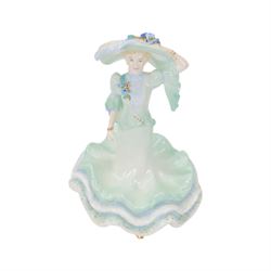 Coalport The Ascot Ladies set of six figures, comprising 1984, 1985, 1986, 1987,1988 and 1989, all with certificates and original boxes