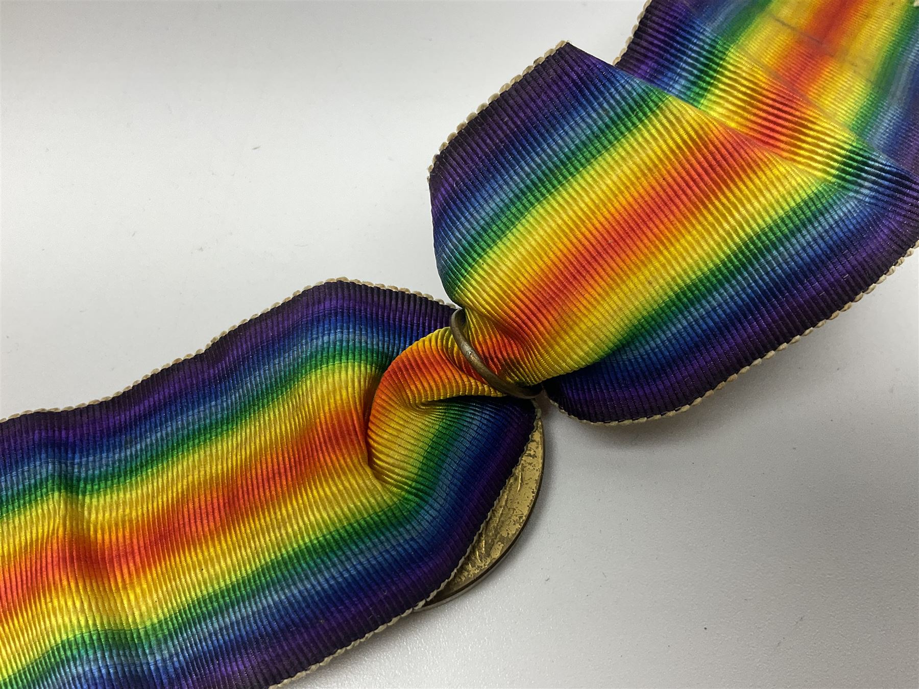 WW1 group of three medals comprising British War Medal, Victory Medal and 1914-15 Star awarded to 90434 Gnr. R.G. Rhodes R.F.A./R.A.; all with ribbons