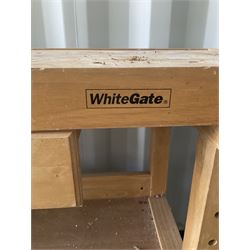 “White gate” Beech carpenters work bench with vice - THIS LOT IS TO BE COLLECTED BY APPOINTMENT FROM DUGGLEBY STORAGE, GREAT HILL, EASTFIELD, SCARBOROUGH, YO11 3TX