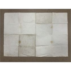 WWII German navigation map, Luft-Navigationskarte in Merkatorprojektion, of England, France, Netherlands, Denmark, H110cm, W74cm 