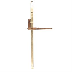 J Remming (Newmarket) - horse measure, with brass plaque to the front, with measuring scal...