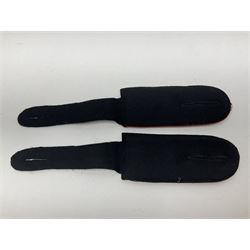 Collection of eleven German metal and cloth badges and uniform buttons including driver's badge, two 'SS' fabric skulls, private's shoulder tabs, Police cloth badge, tank destruction badge, medal bars and ribbon etc; most WW2 period