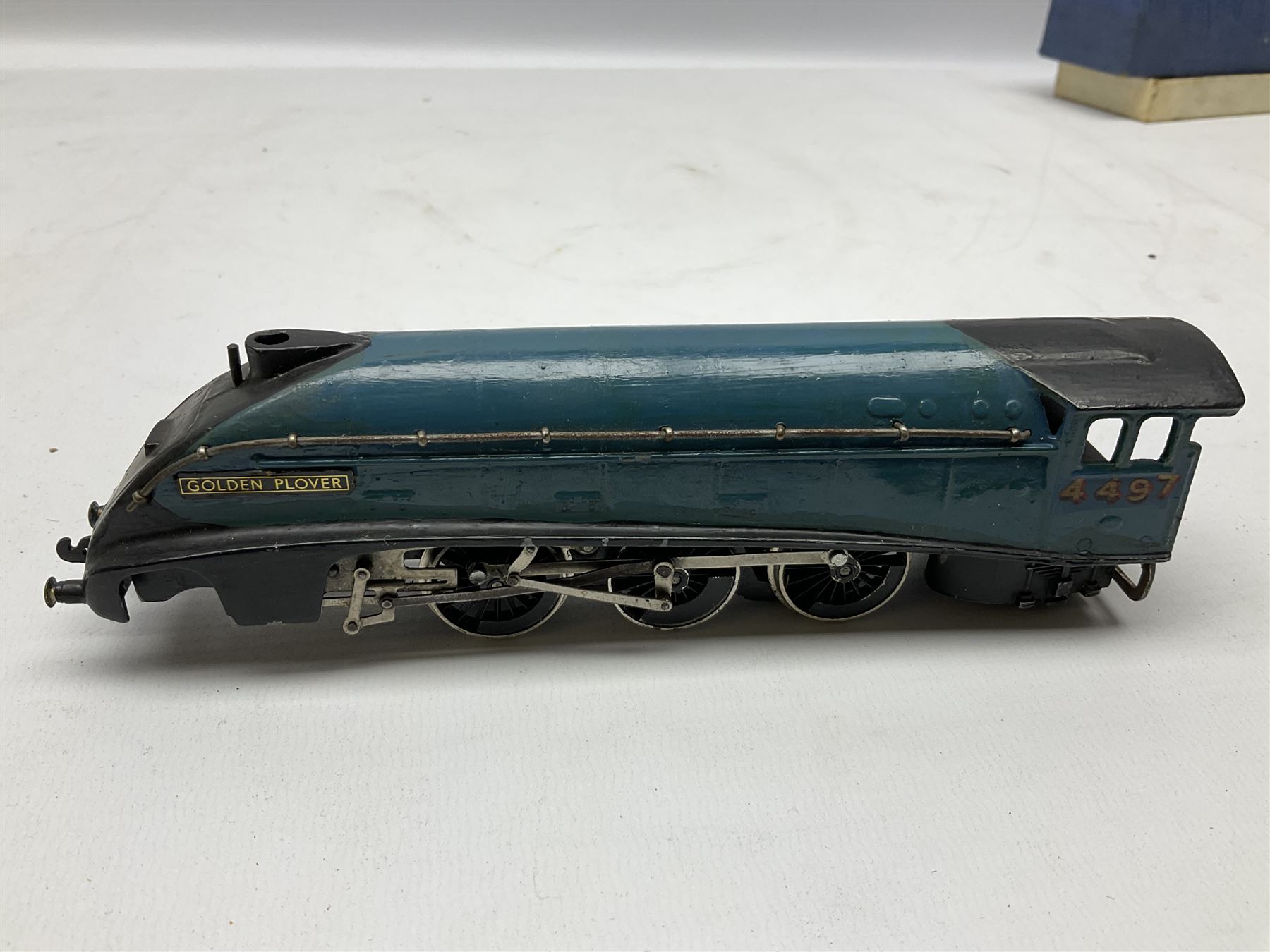 Tri-ang Hornby '00' gauge - Coronation Class 4-6-2 locomotive 'Coronation' No.6220 in LMS blue/silver livery with 'Alternative Names & Numbers' pack in box base with plain slip case; and Class 57XX 0-6-0 Pannier Tank locomotive No.8751; boxed; together with an incomplete and repainted Hornby Dublo Class A4 4-6-2 locomotive 'Golden Plover' No.4497 in associated box (3)