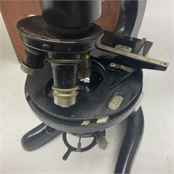 20th century W. Watson & Sons Bactil-60 binocular microscope no 143202, in original box, together with W. Watson & Sons microscope no 82904 in original box 