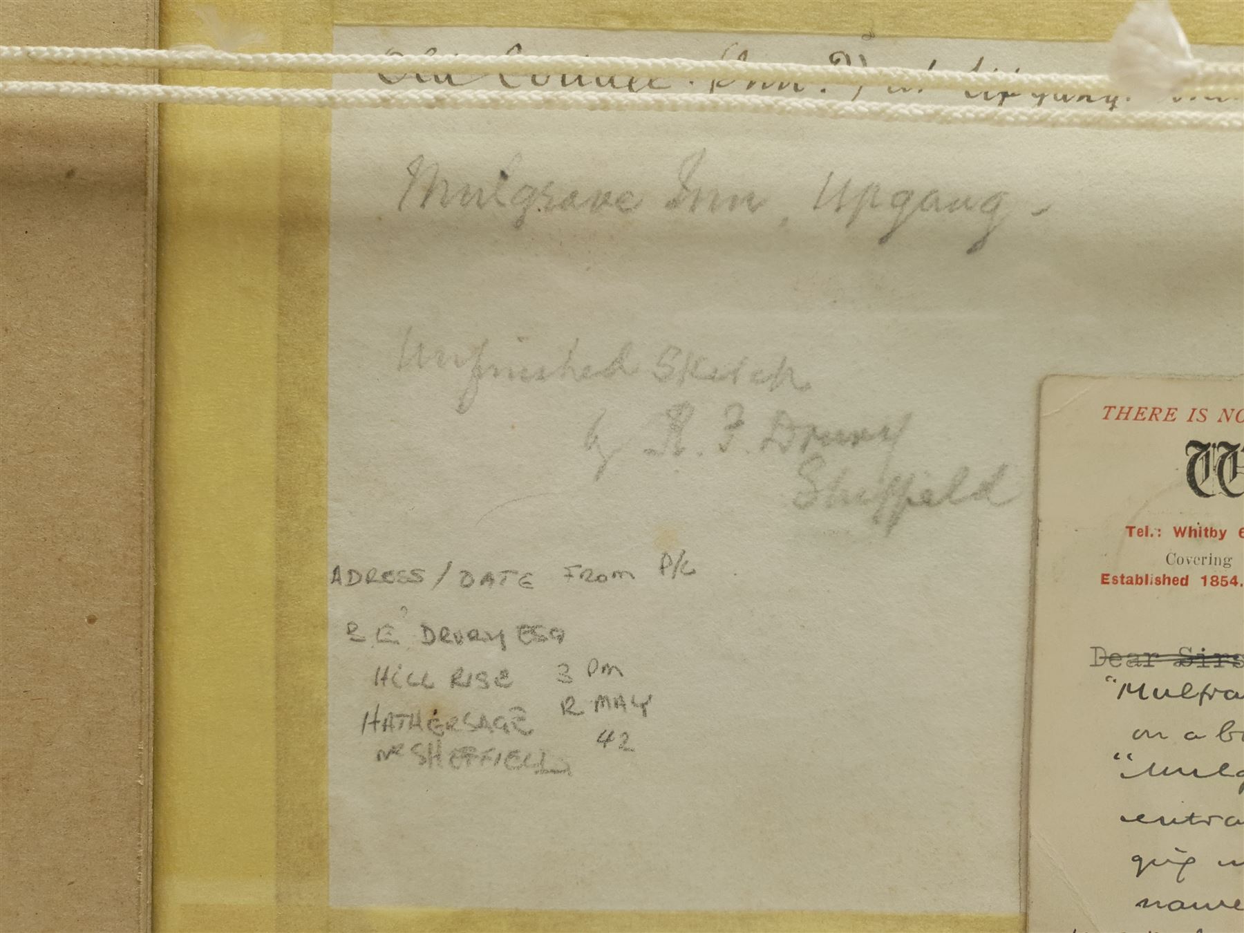 Derek Carpenter (British 1936-2010): Sandsend from the Ness, pastel signed 32cm x 35cm; L Tindall (Late 20th century): The Ness Sandsend, watercolour signed 13cm x 23cm; 'Mulgrave Inn Upgang' Whitby, early 20th century watercolour indistinctly signed and extensively inscribed verso 14cm x 22cm (3)
