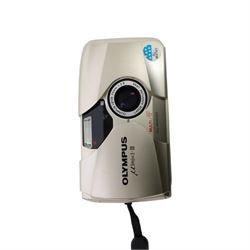 Olympus MJU II Multi AF all weather 35mm compact camera serial no. 5710395, in champagne finish