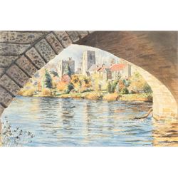 Graham Carver (Yorkshire 20th century): 'River Ure at Tanfield', watercolour signed, title...