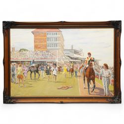Jack G* (British Late 20th century): After the Race at York, oil on canvas signed 50cm x 75cm
Provenance: Mount Royale Hotel, York