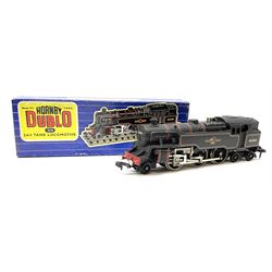 Hornby Dublo - three-rail 4MT Standard 2-6-4 Tank locomotive No.80059 with totems facing forward, oil tube, guarantee and tested tag in blue striped box
