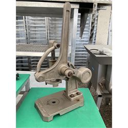 John Hunt Alma Works Bolton - cast iron pie press - THIS LOT IS TO BE COLLECTED BY APPOINTMENT FROM DUGGLEBY STORAGE, GREAT HILL, EASTFIELD, SCARBOROUGH, YO11 3TX