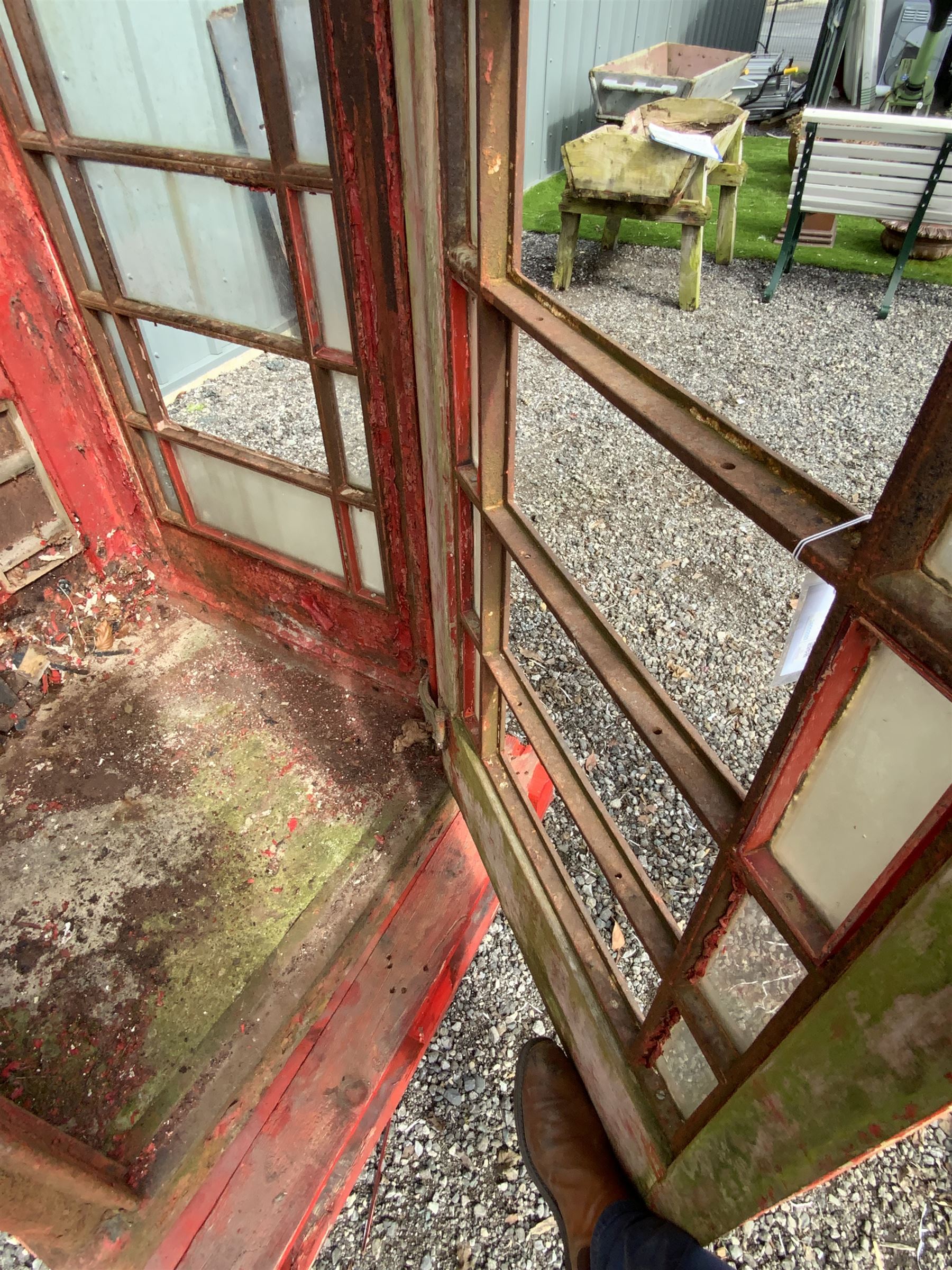 Original 1936 K6 telephone box, Tudor Crown top, painted red - THIS LOT IS TO BE COLLECTED BY APPOINTMENT FROM DUGGLEBY STORAGE, GREAT HILL, EASTFIELD, SCARBOROUGH, YO11 3TX