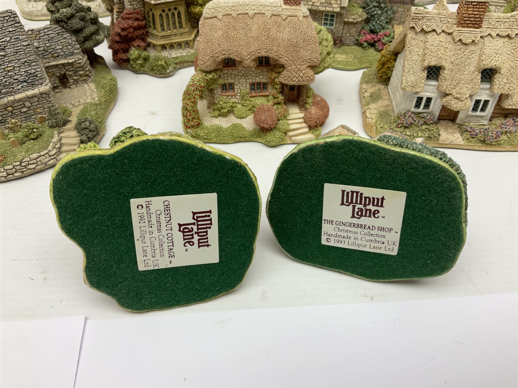 Twenty Lilliput Lanes, including The Chocolate House, Chiltern Mill, Blaise Hamlet, St Kevin Church, some with deeds and original boxes