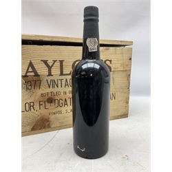 Taylor's, 1977, vintage port, 75cl, 21% vol, twelve bottles, cased 