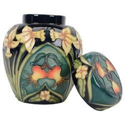 Moorcroft ginger jar in Carousel pattern, with printed mark beneath, in original box, H16cm