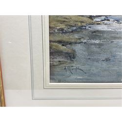 Arthur Reginald Smith (British 1872-1934): 'The Wharfe and Simon's Seat', watercolour signed, titled on exhibition label verso 36cm x 54cm 
Provenance: exh. The Fine Art Society London, May 1934, label verso