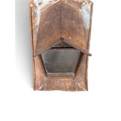 Pair of metal sloping roof lanterns with glazed windows