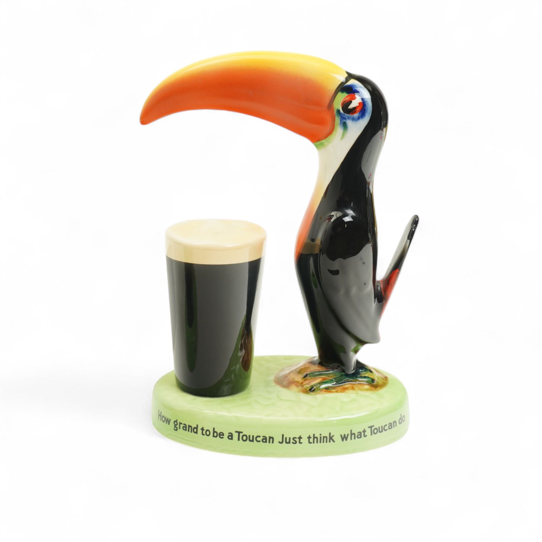 Pair of Carlton Ware Guinness lamp bases 'How Grand to be a Toucan just think what Toucan do' H23cm