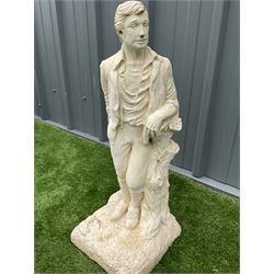 Cast stone gentleman figure - THIS LOT IS TO BE COLLECTED BY APPOINTMENT FROM DUGGLEBY STORAGE, GREAT HILL, EASTFIELD, SCARBOROUGH, YO11 3TX
