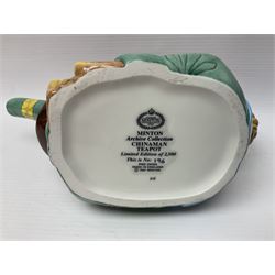 Minton Archive collection chinaman teapot, limited edition 196/2500, with certificate and original box